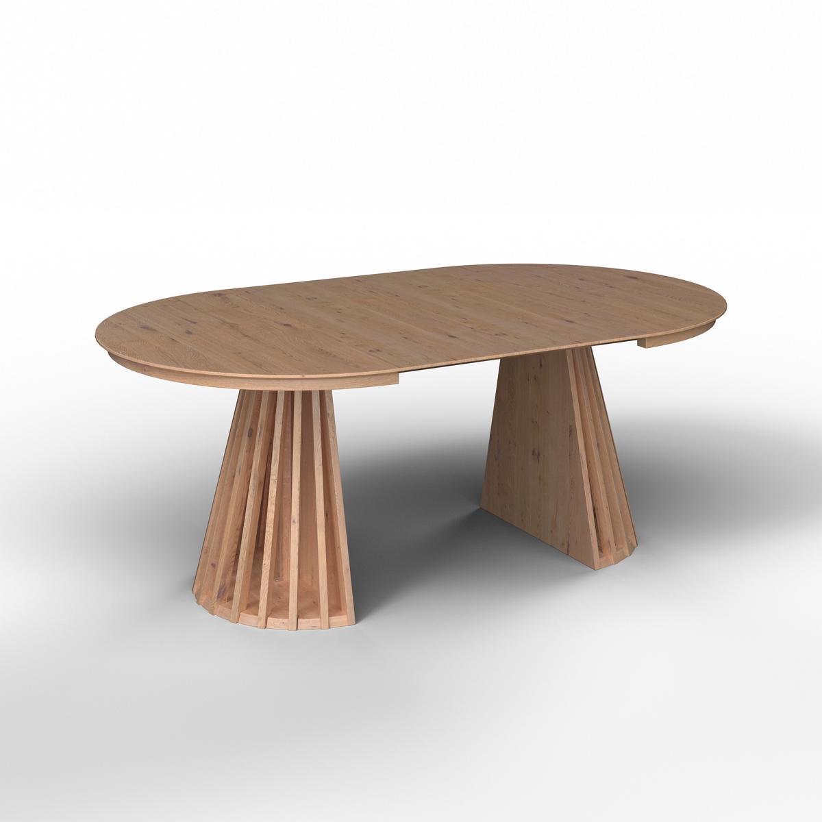 Rozťahovací stôl ENNIO 120 - farba duba, Modern, drevo/kompozitné drevo (120-160/76/120cm) - Bessagi Home