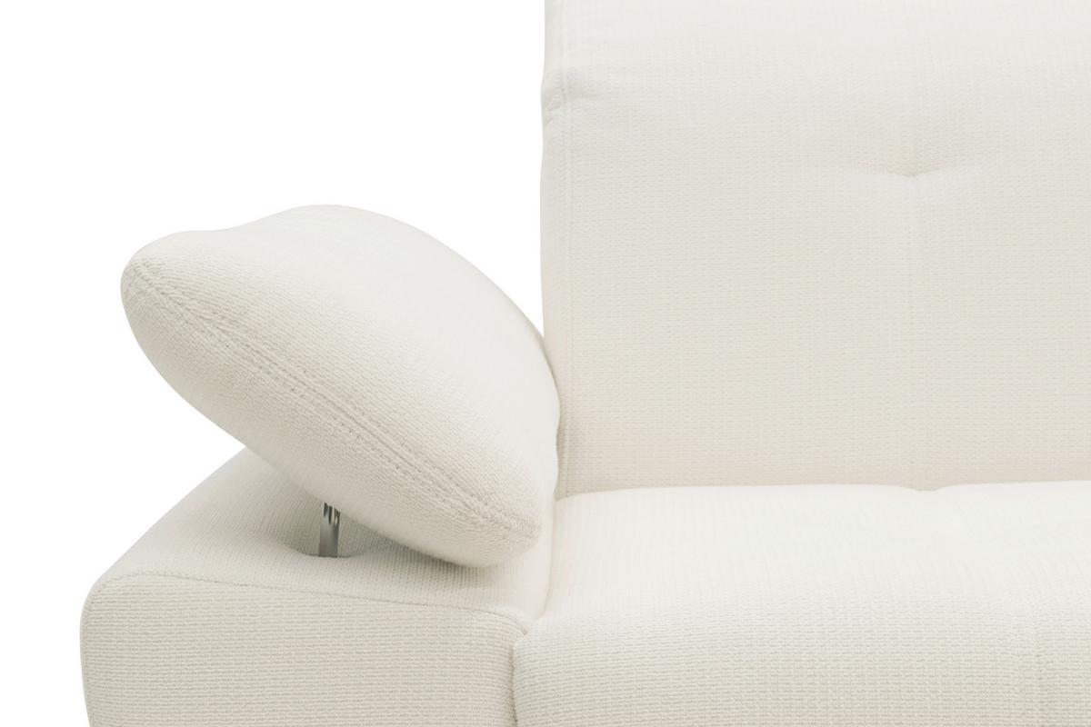 Ecksofa Weiß S: 242x170 cm - Wildeiche/Schwarz, Design, Holz/Textil (242/170cm) - MID.YOU