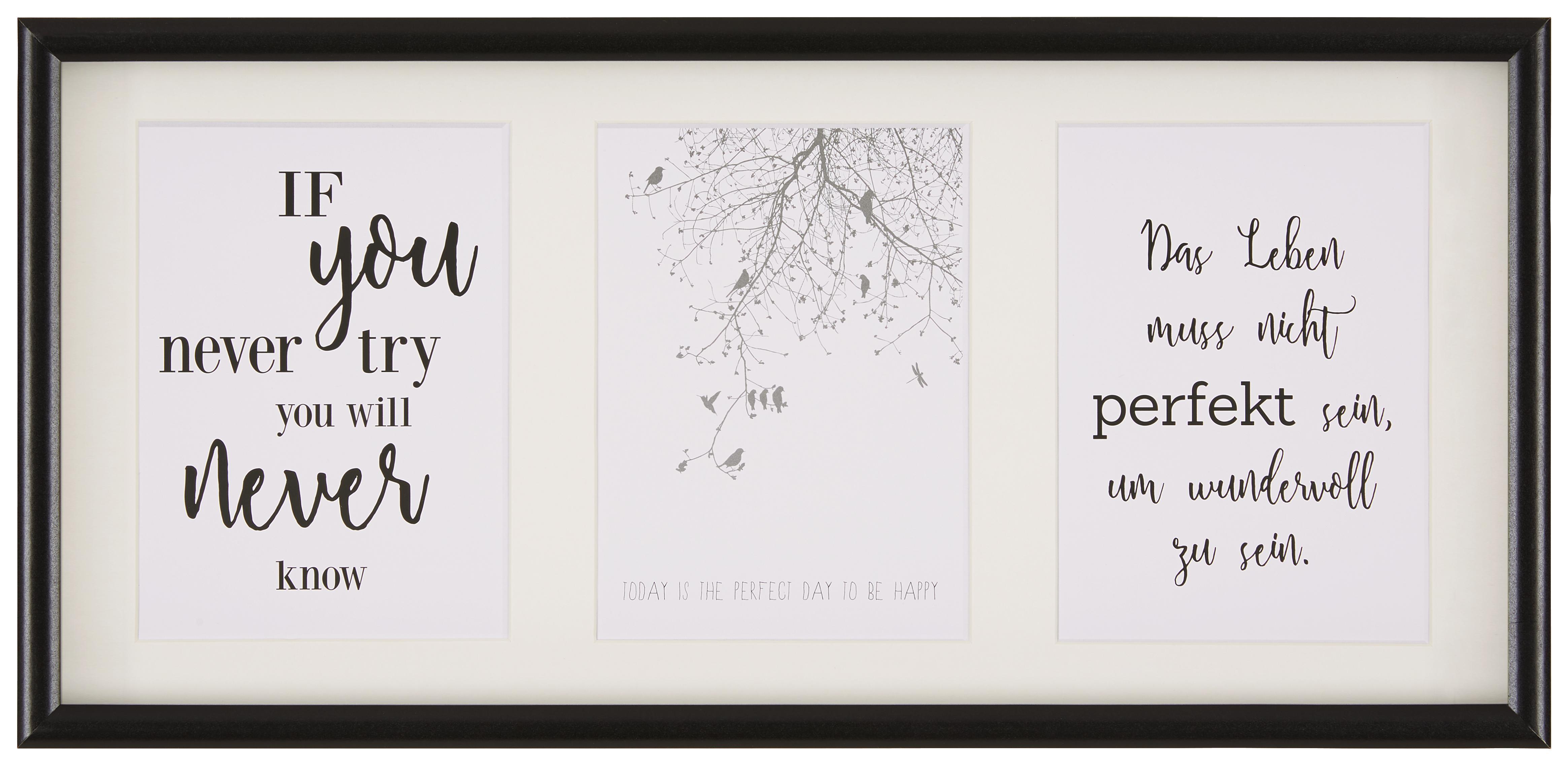 Képkeret Nora - Fekete, Faalapú anyag (50/23/3,1cm) - Luca Bessoni