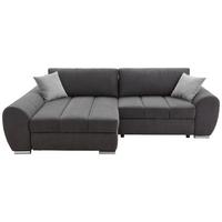 Ecksofa Mit Bettkasten Glasgow Dunkelgrau - Chromfarben/Dunkelgrau, KONVENTIONELL, Textil (175/270cm) - MID.YOU