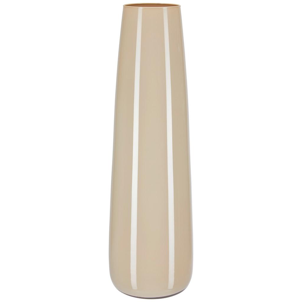 Vase Flora Zylindrisch Aus Glas Beige H: 60 cm