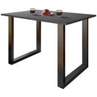 Schreibtisch Lona Anthrazit B: 80 cm - Anthrazit/Schwarz, Design, Holzwerkstoff/Metall (80/76/50cm) - MID.YOU