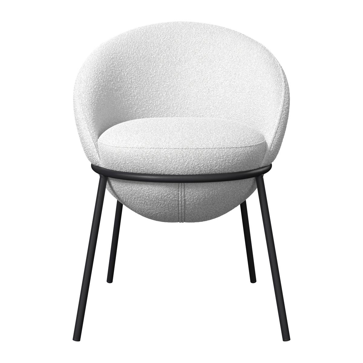 STOLIČKA S PODRÚČKAMI ZOA - čierna/krémová, Modern, kov/drevo (57/85/61cm) - Bessagi Home