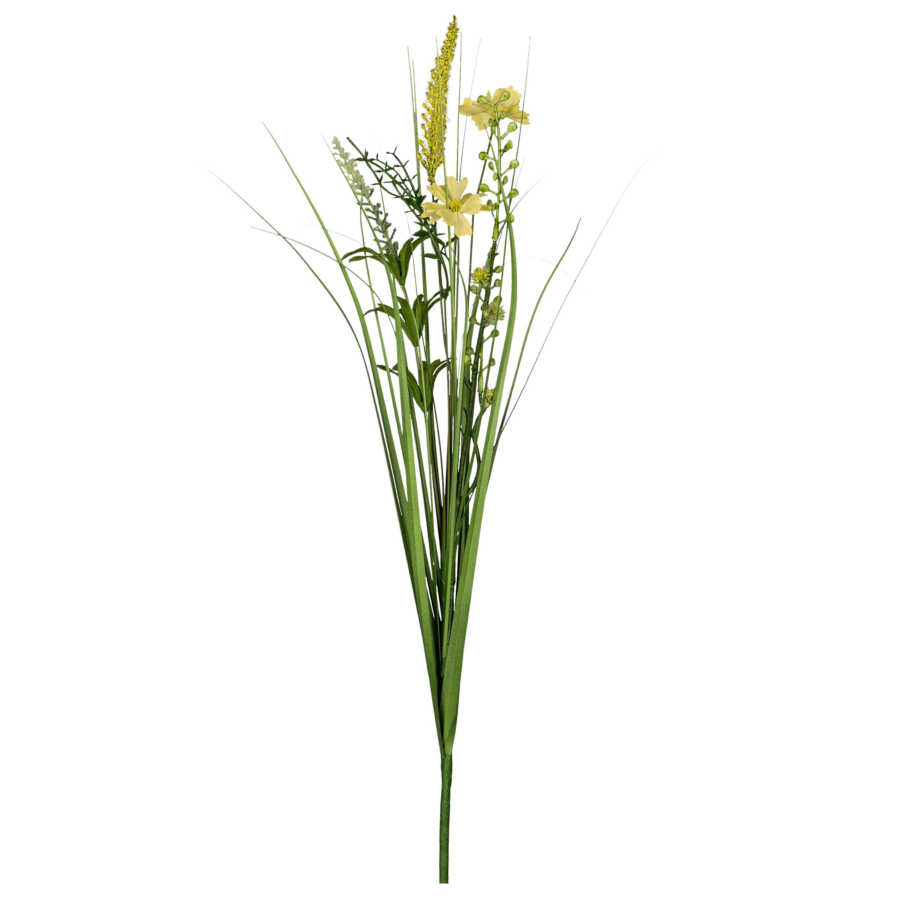 Umělá rostlina GRASBUND, D: 69 cm - zelená/světle žlutá, Konvenční, plast (69cm) - Mömax