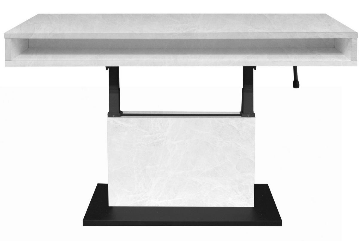 Clouchtisch Lift Schwarz/Hellgrau B: 110 cm - Hellgrau/Schwarz, Design, Holzwerkstoff/Metall (110/58-77/60cm) - MID.YOU