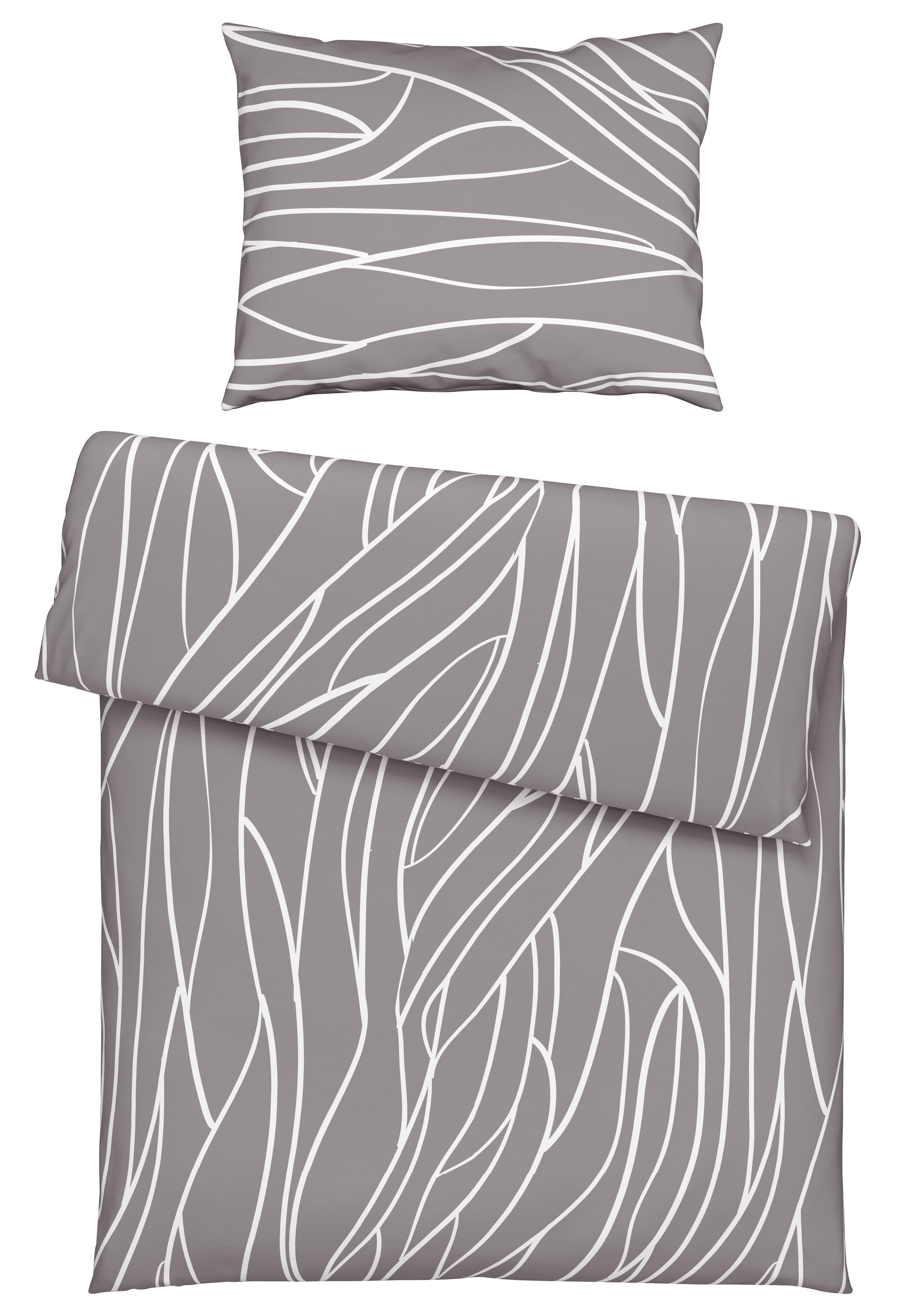 POVLEČENÍ JULIANE - šedá, Konvenční, textil (140/200cm) - Mömax