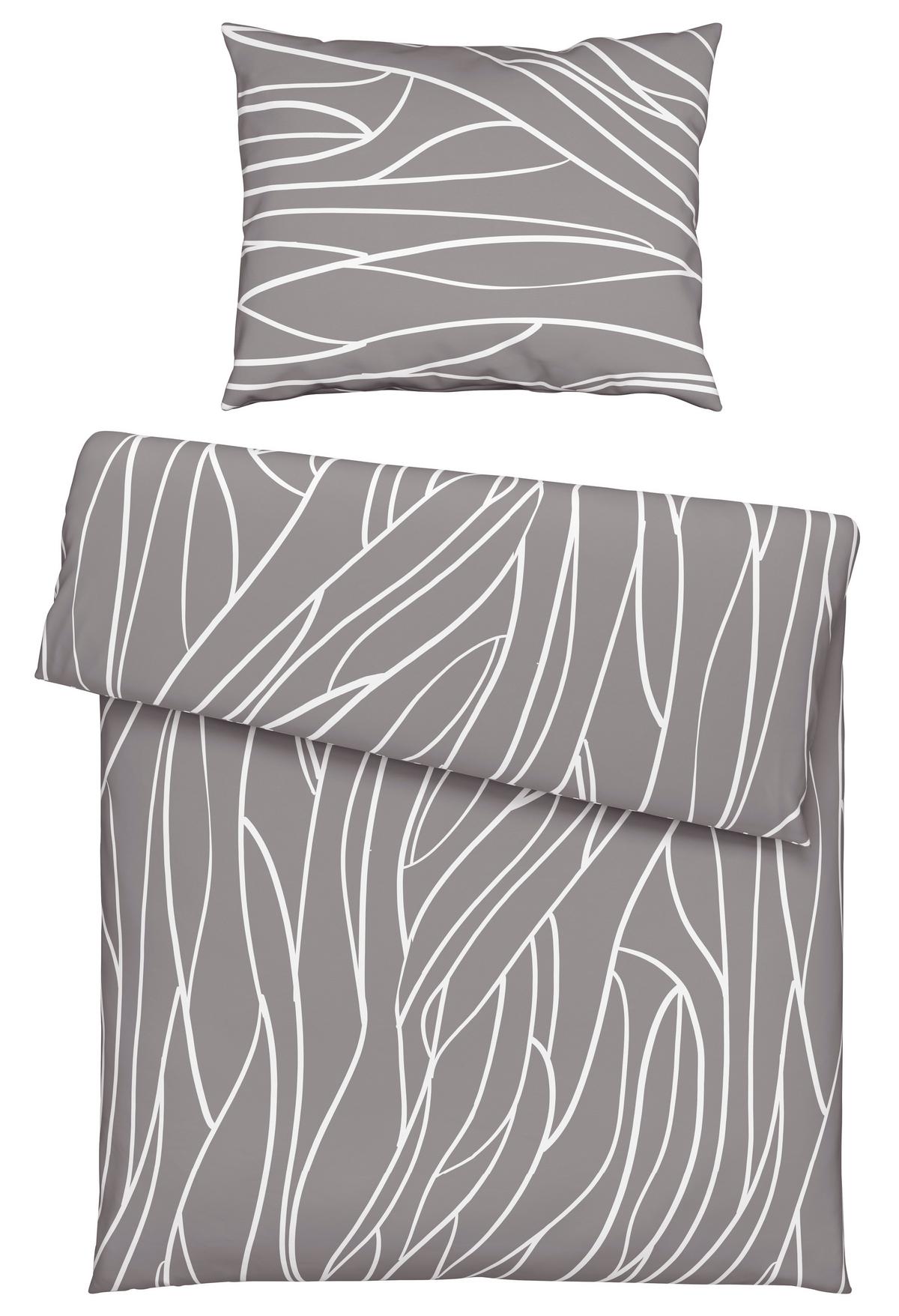 POVLEČENÍ JULIANE - šedá, Konvenční, textil (140/200cm) - Mömax