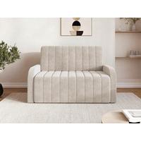 Schlafsofa Alaska Taupe, B: 141 cm - Taupe/Schwarz, Design, Textil (141/90/104cm) - MID.YOU