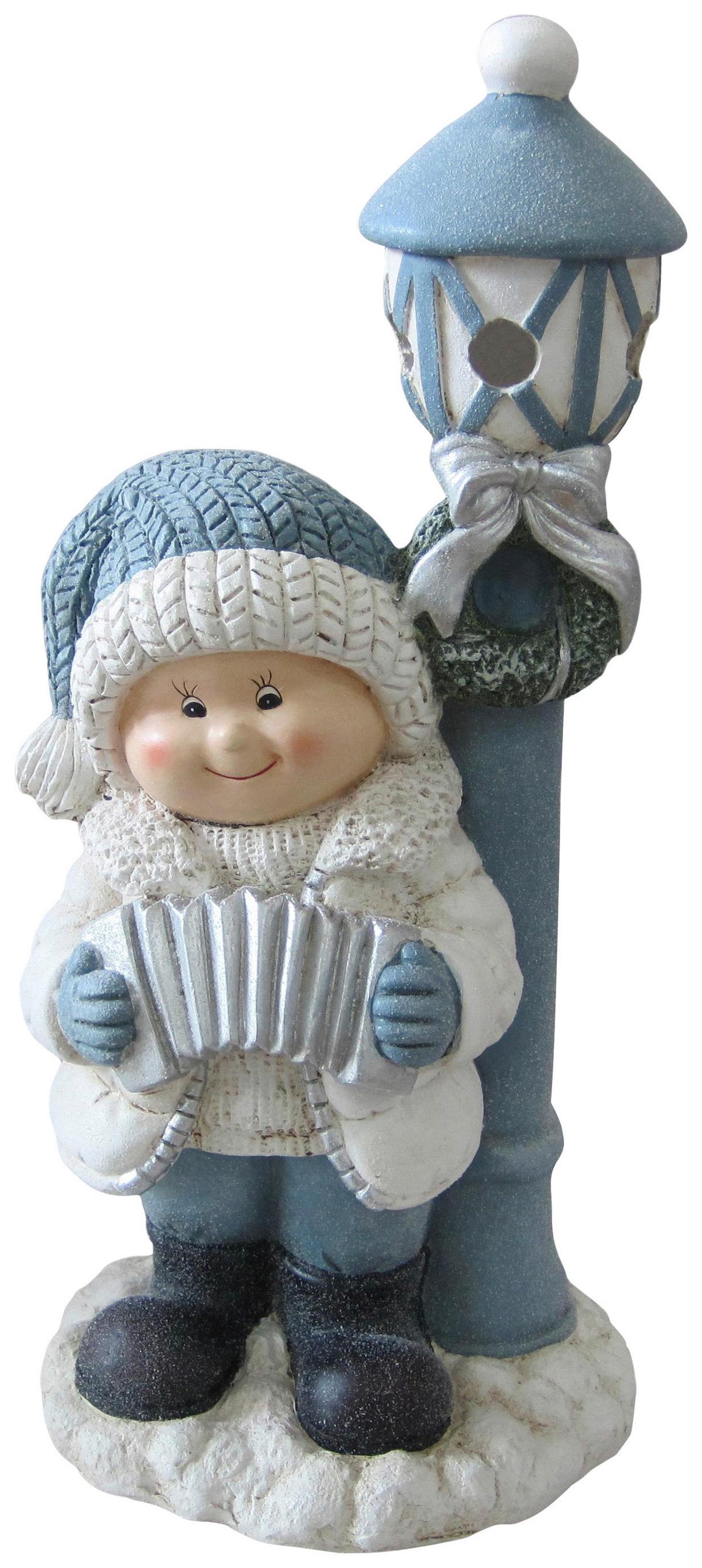 Dekofigur Kind Erik - Gelb/Rot, KONVENTIONELL, Kunststoff (25/19/57cm) - Luca Bessoni