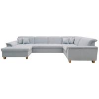 Wohnlandschaft Franzi Pastellblau - Pastellblau/Eichefarben, KONVENTIONELL, Textil (162/344/206cm) - MID.YOU