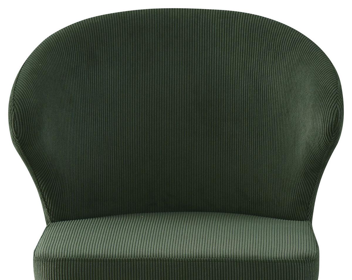 Stolička s podrúčkami zelená - čierna/tmavozelená, Lifestyle, kov/textil (55/81,5/58cm) - Based