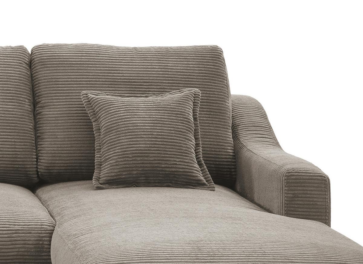 Wohnlandschaft Valentina - Graubraun/Naturfarben, KONVENTIONELL, Textil (200/301/150cm) - P & B