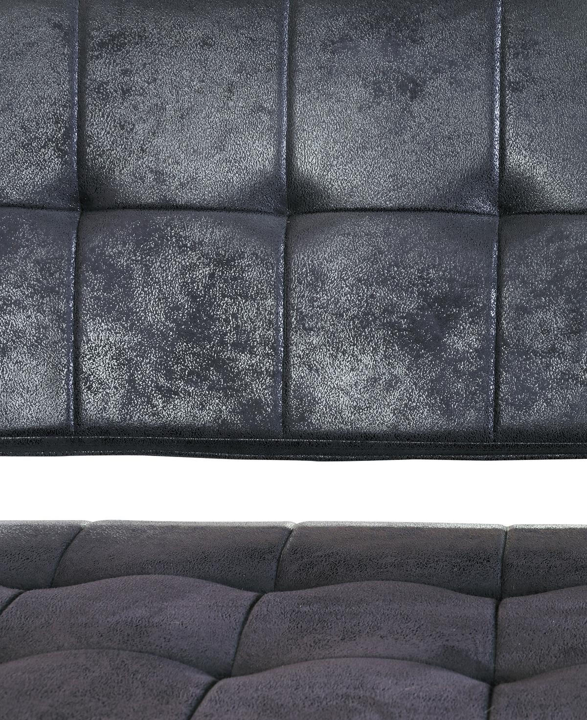 Eckbank Lavik - Schwarz, MODERN, Textil/Metall (134/185cm) - MID.YOU