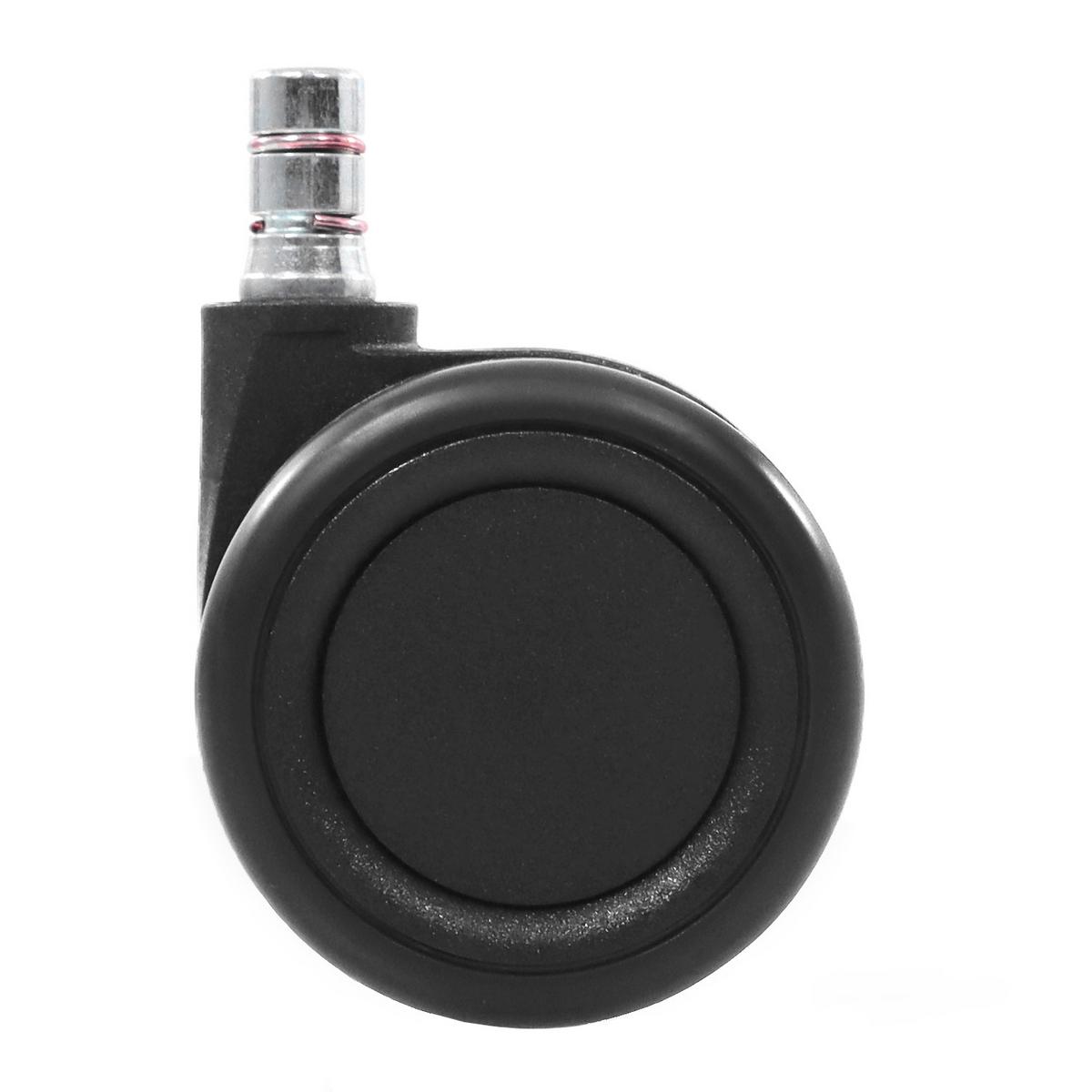 Bürostuhlrollen Rolo Color Schwarz Ø 6 Cm 5er-Set - Schwarz, Basics, Kunststoff/Metall (5/8,7/6cm) - MID.YOU