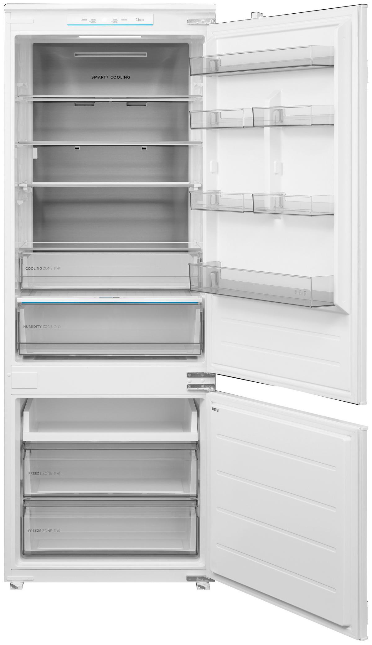 Kühl-Gefrier-Kombination Mdre554fgd01 - Weiß, Basics, Glas/Metall (69/194/55cm) - Midea