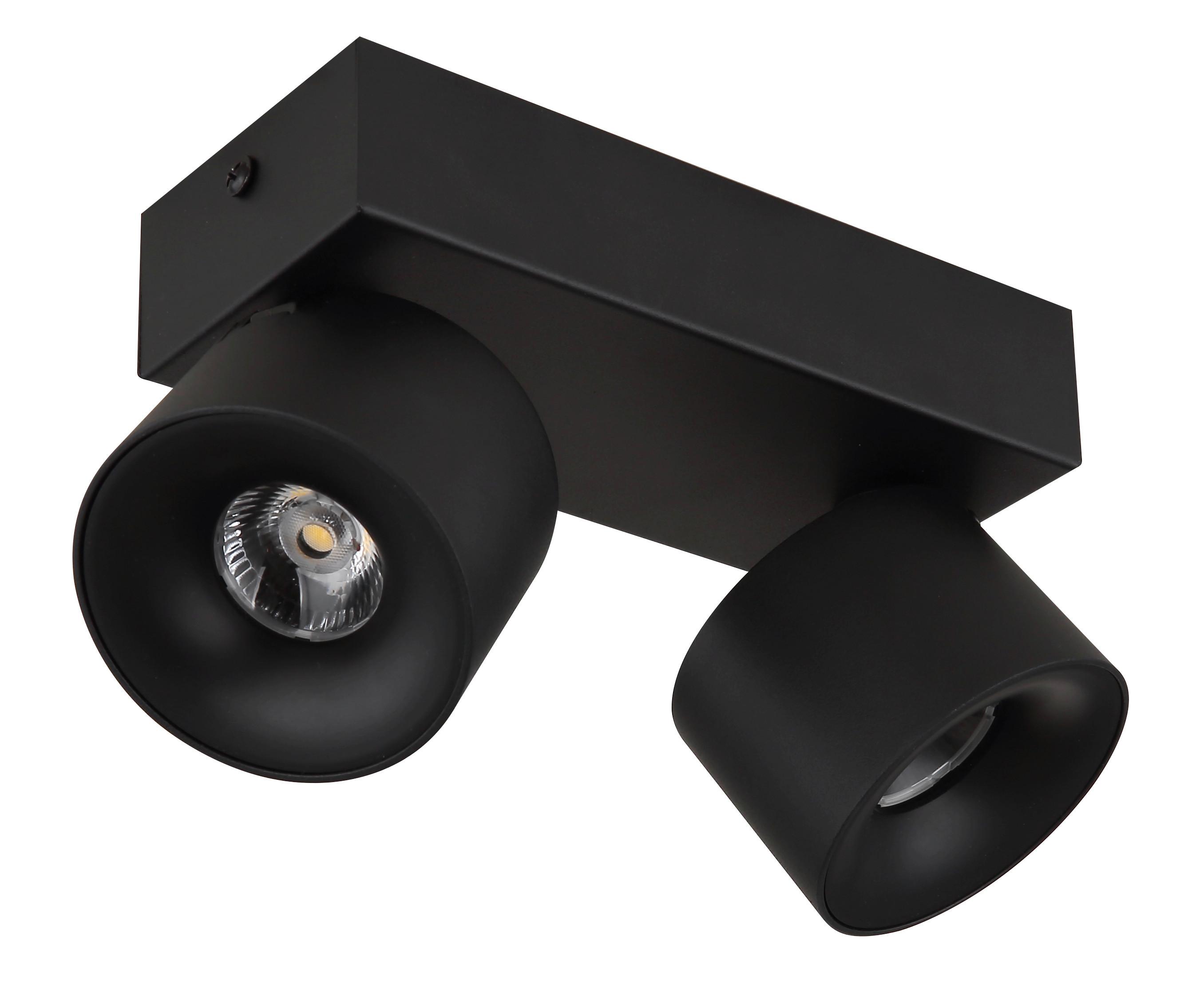 LED-Strahler 56961-2b - Transparent/Schwarz, Design, Kunststoff/Metall (20,5/7,2/12cm) - Globo