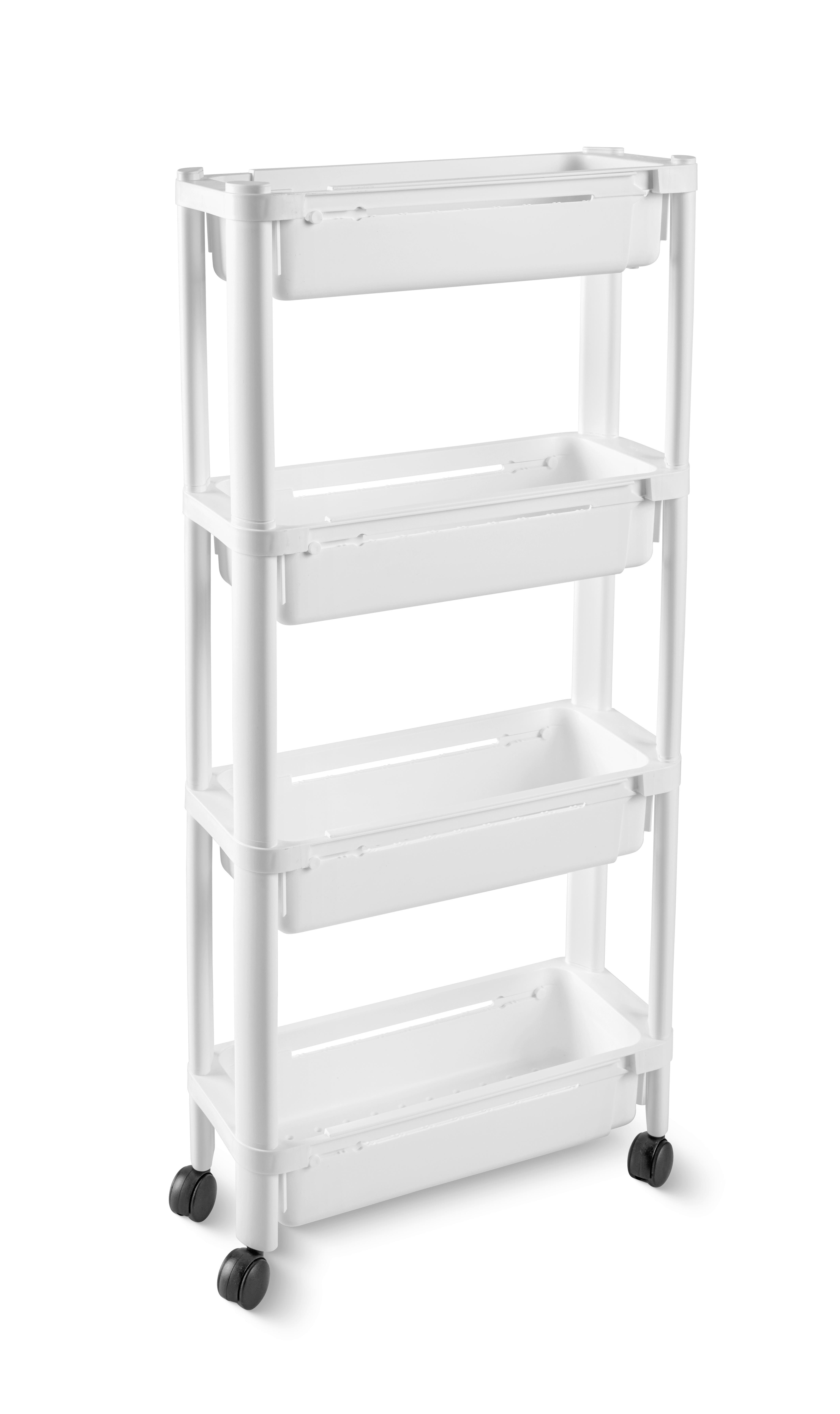 Univerzálny vozík VALE - biela, Konventionell, plast (37,5/15/79cm) - Mömax