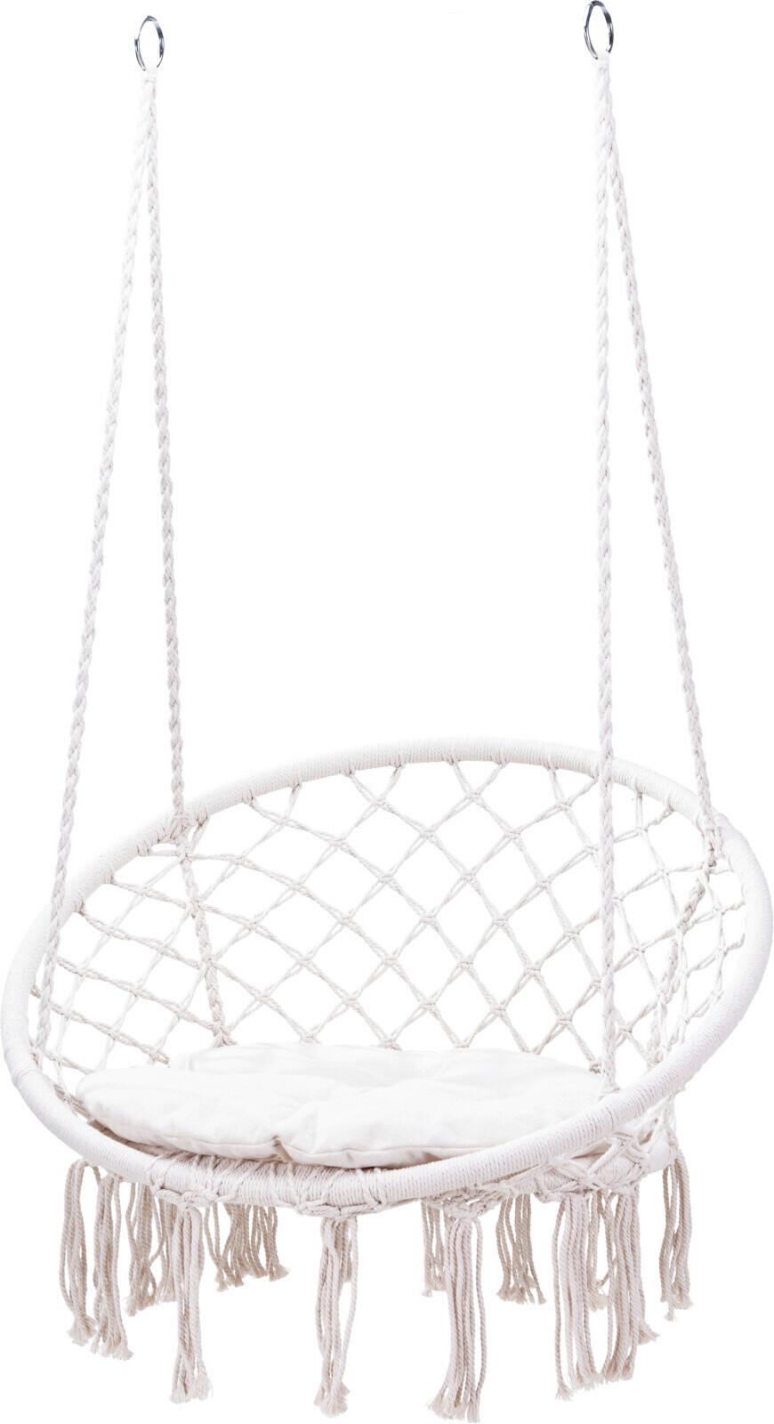 Hängesessel Ecru - Ecru, Basics, Textil (81/7/81cm)