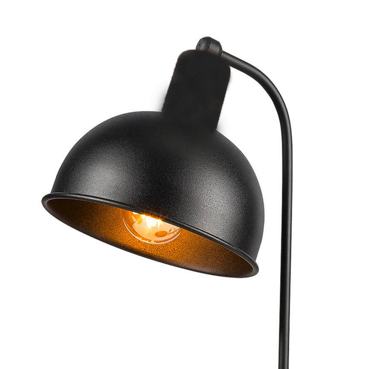 Tischleuchte Istanbul Schwarz Cappuccino L: 17 cm - Bernsteinfarben/Schwarz, Basics, Kunststoff/Metall (17/25/50cm)