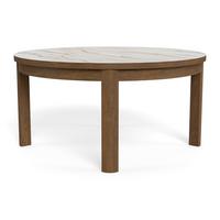 Konferenčný stolík dubová dyha/keramika - hnedá/béžová, Design, drevo/kompozitné drevo (90/90/45cm) - MID.YOU
