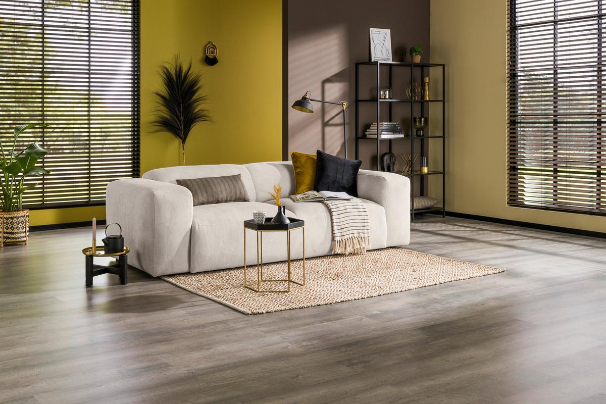 3-sitzer-sofa Hannah Creme B: 247 Cm - Creme/Schwarz, Design, Textil (247/75/104cm) - MID.YOU