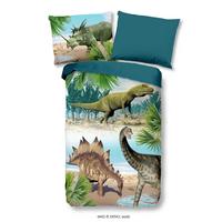 Kinderbettwäsche 140x200 cm Dinosaurier Baumwolle - Multicolor, Basics, Textil (140/200cm)
