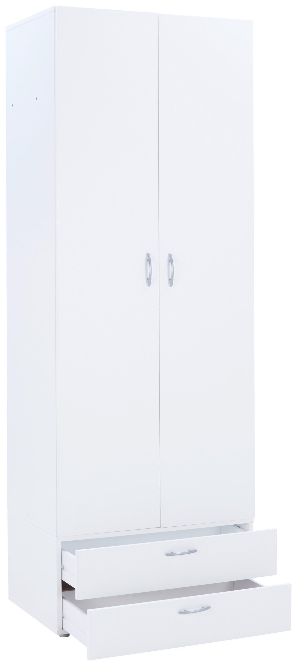 ZÁSUVKOVÝ BOX BASIC 2 - bílá, Konvenční, kompozitní dřevo (74/35/51,5cm)