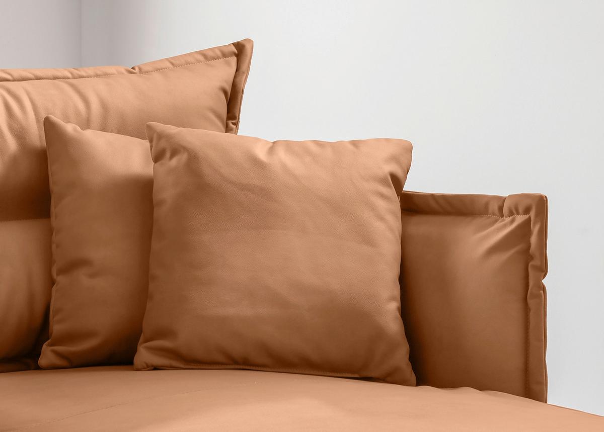 XXL-Sessel Lava Cognac B: 111cm - Cognac/Schwarz, MODERN, Textil (111/101/167cm) - Livetastic
