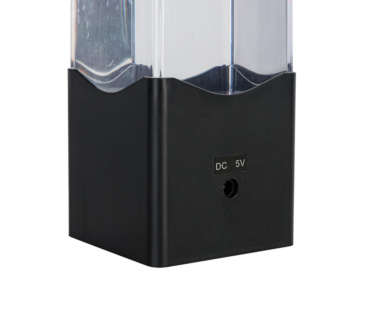 DEKORAČNÉ LED SVIETIDLO QUALI - priehľadné/čierna, Modern, plast (7,5/23,3/7,5cm) - Mömax