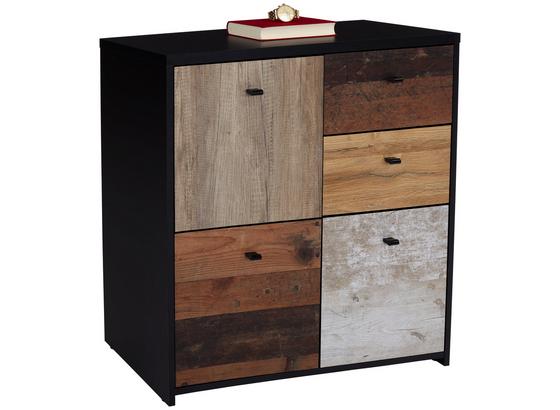 Komoda Sanne Sqnk223 - farby dubu/čierna, Moderný, kov/kompozitné drevo (77,2/77,5/29,6cm) Komoda Sanne Sqnk223 - farby dubu/čierna, Moderný, kov/kompozitné drevo (77,2/77,5/29,6cm)