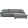Ecksofa Armilla Hellgrau S: 272x174 cm - Hellgrau/Schwarz, Design, Textil (272/174cm) - MID.YOU