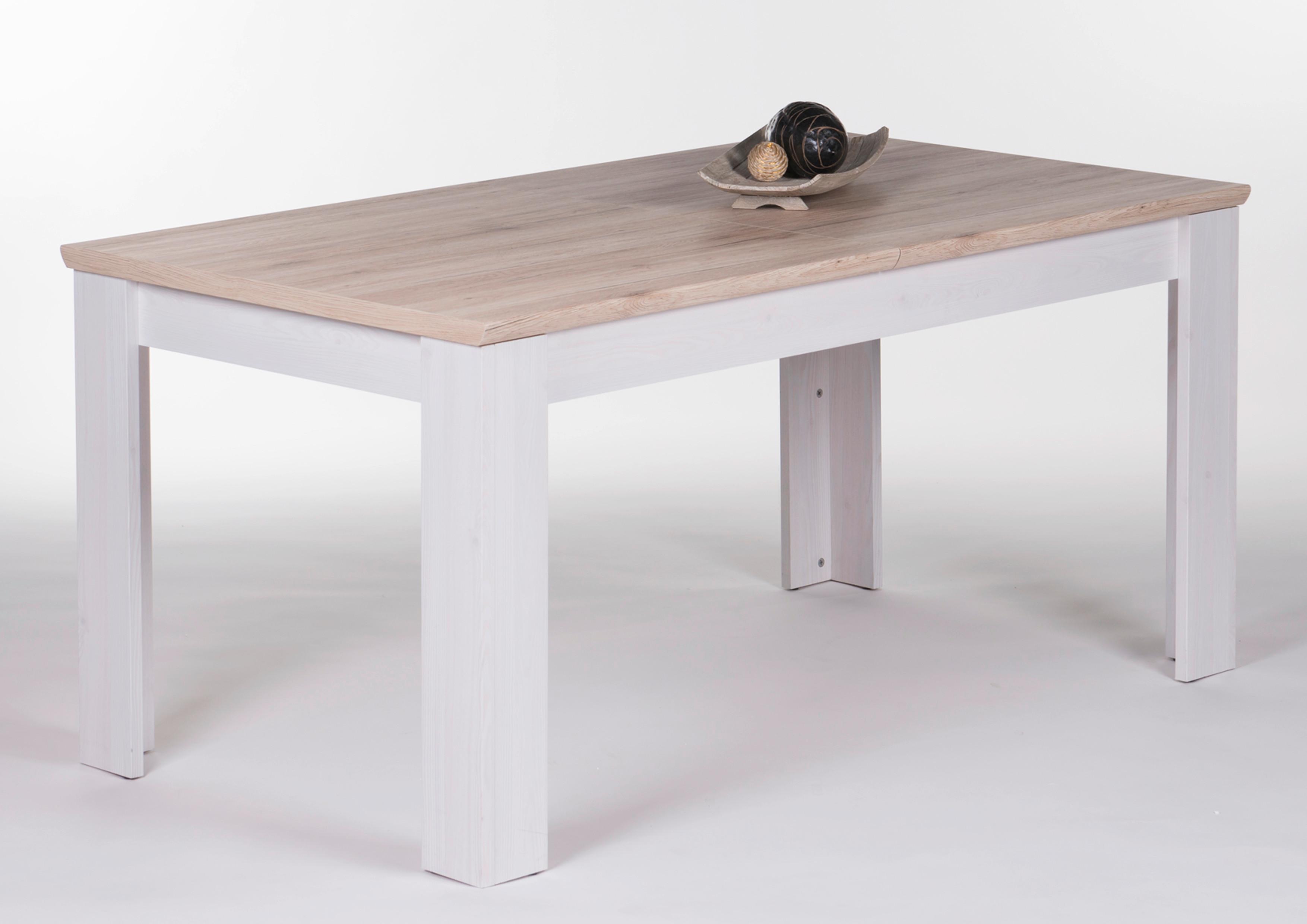 Esstisch Ausziehbar Romance 160x90 Cm Eiche/lärche Dekor - Eichefarben/Lärchefarben, Design, Holzwerkstoff (160/90/75cm) - MID.YOU