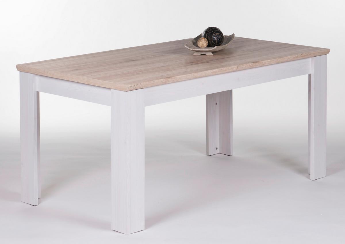 Esstisch Ausziehbar Romance 160x90 Cm Eiche/lärche Dekor - Eichefarben/Lärchefarben, Design, Holzwerkstoff (160/90/75cm) - MID.YOU
