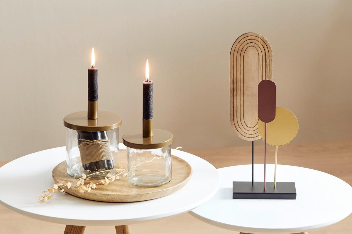 Sada dlhých sviečok Melia, 7 ks/bal. - čierna, Design, parafín (2,2/11cm) - Modern Living