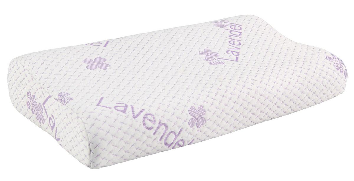 Anatomický polštář Lavendel, 30/47/11cm - bílá, textil (30/47cm) - Nadana