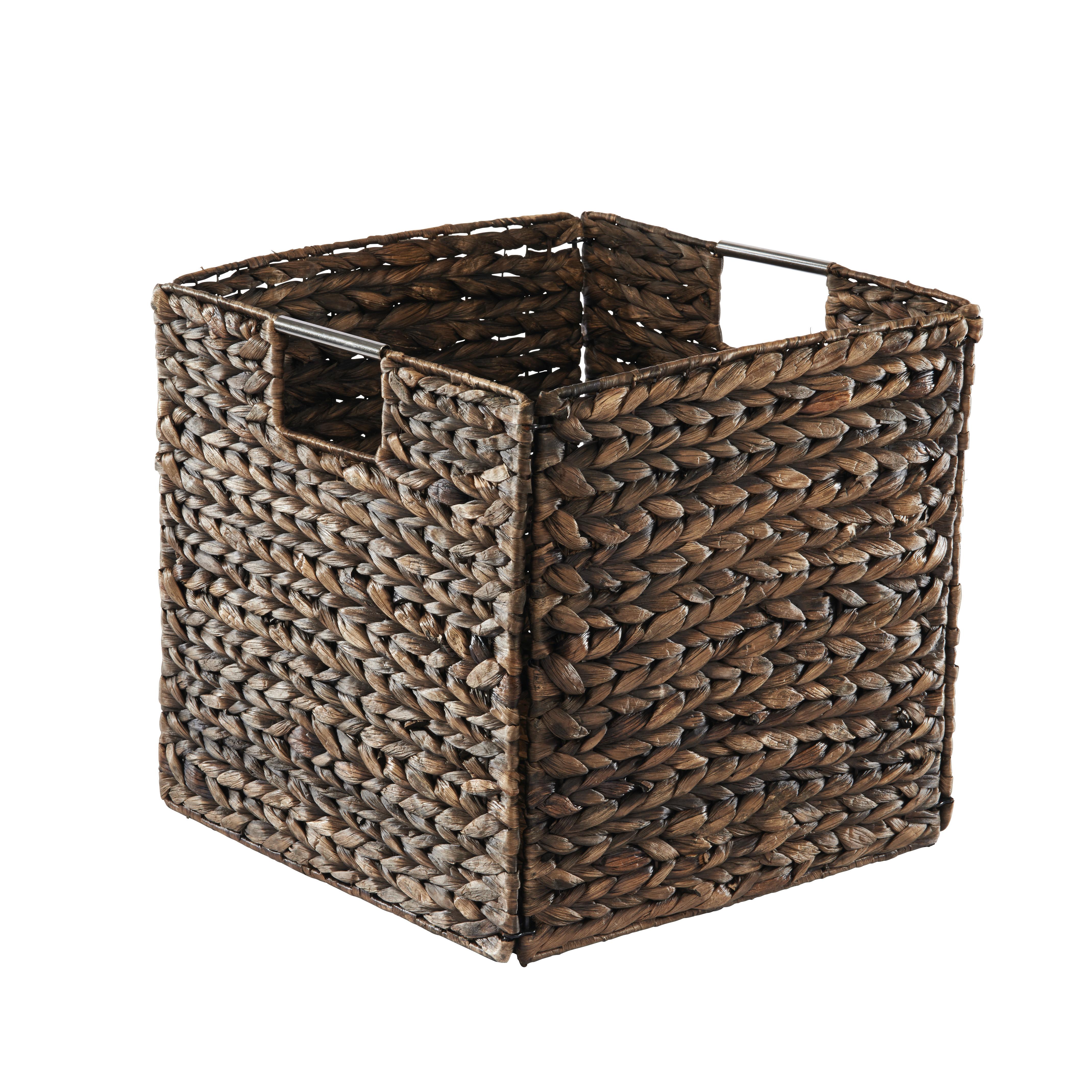 Koš Regálový Anna - hnědá, Lifestyle, kov/přírodní materiály (33/32/33cm) - Zandiara