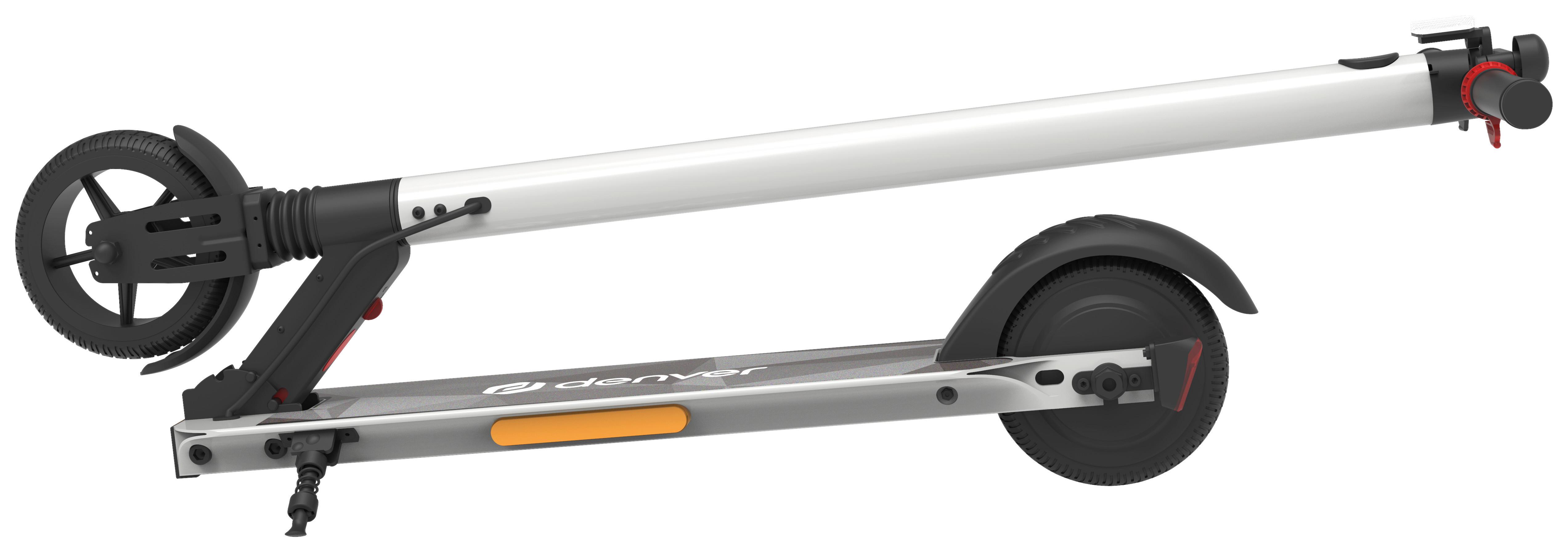 E-Scooter Klappbar Sel-65230f mit Parkständer - Weiß, Basics, Metall (99/111/44cm)