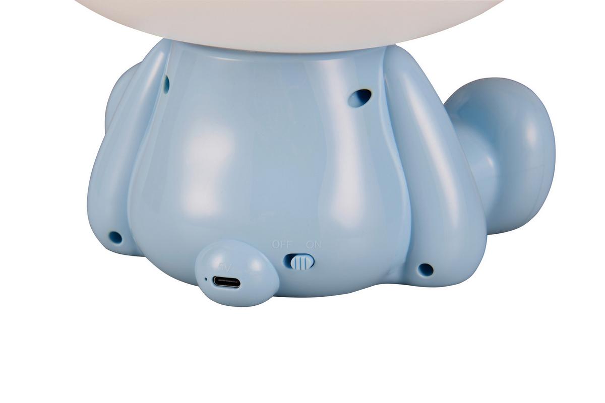 LED-Tischleuchte Hopper Blau Weiß B: 16,5 cm - Blau/Weiß, LIFESTYLE, Kunststoff (19,5/16,5/24,5cm)