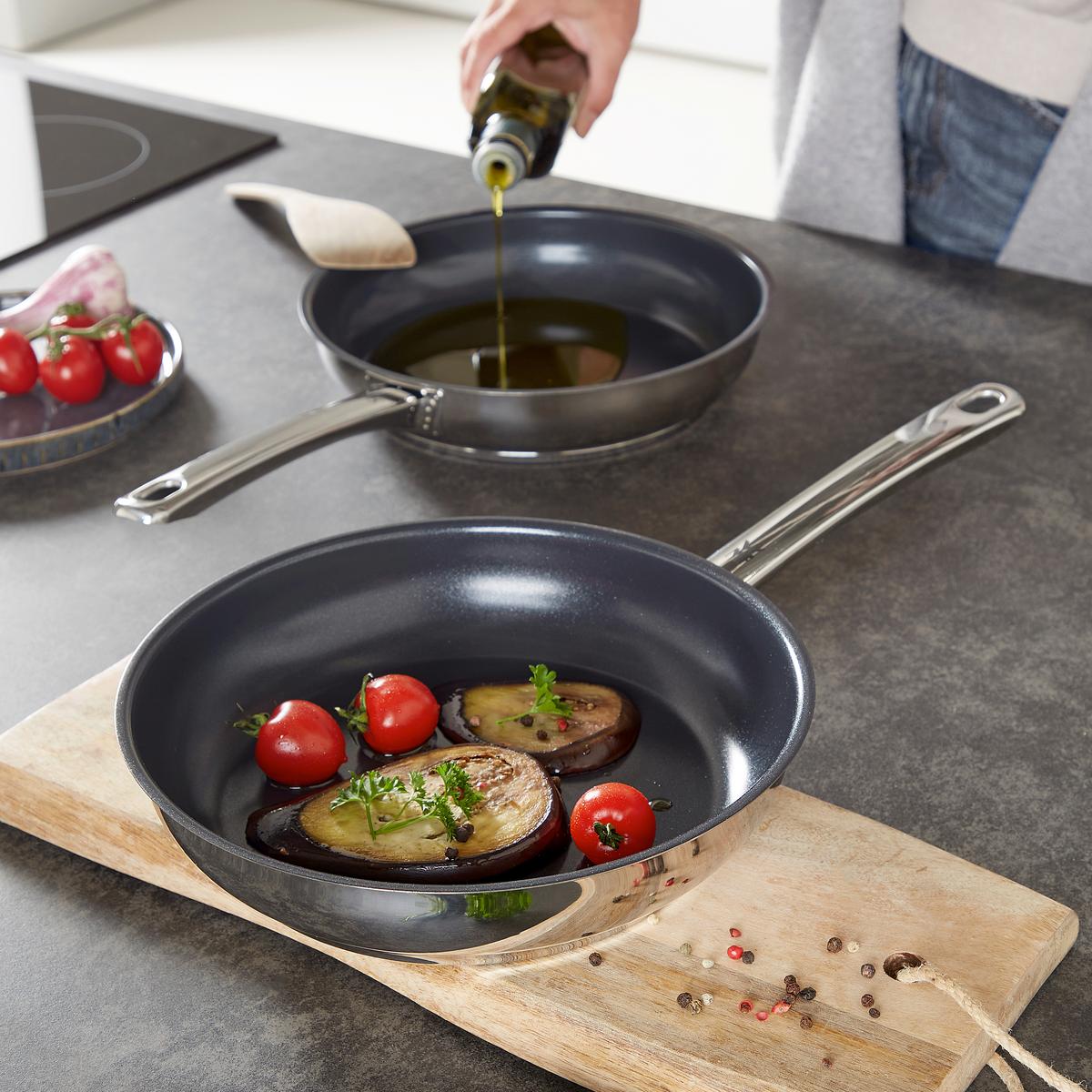 Pfanne Talis D: 24 cm Metall Talis - Silberfarben/Schwarz, MODERN, Metall (24cm) - Silit