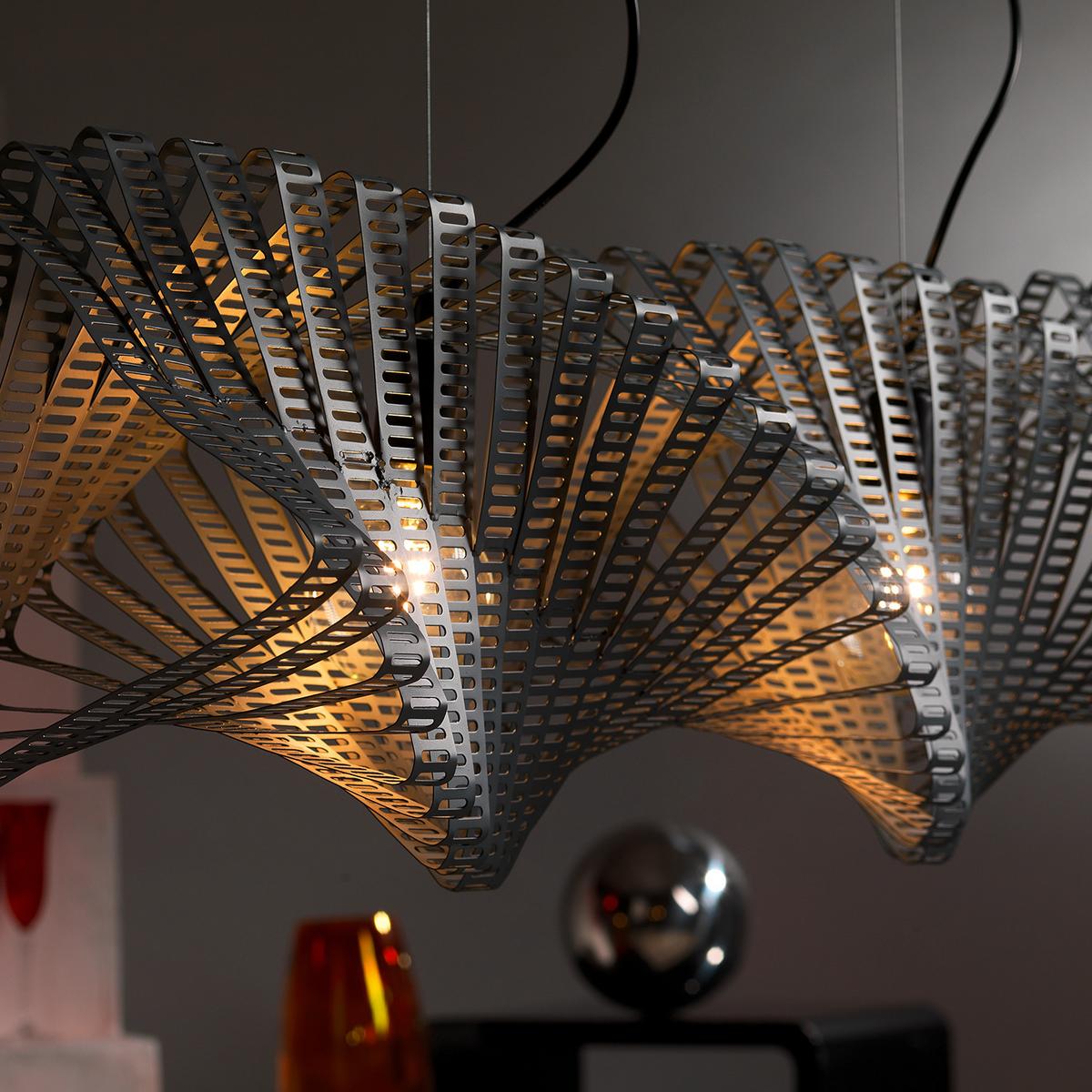 Hängeleuchte Chromfarben L: 95 Cm 22w - Chromfarben, Design, Metall (95/30/100cm)