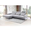 Ecksofa Astoria Hellgrau S: 178x305 cm - Hellgrau/Schwarz, Design, Textil (178/305cm) - Livetastic