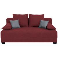 Sofa Mia mit Schlaffunktion Rot 200 cm - Rot/Schwarz, Design, Holzwerkstoff/Textil (200/90/110cm) - P & B