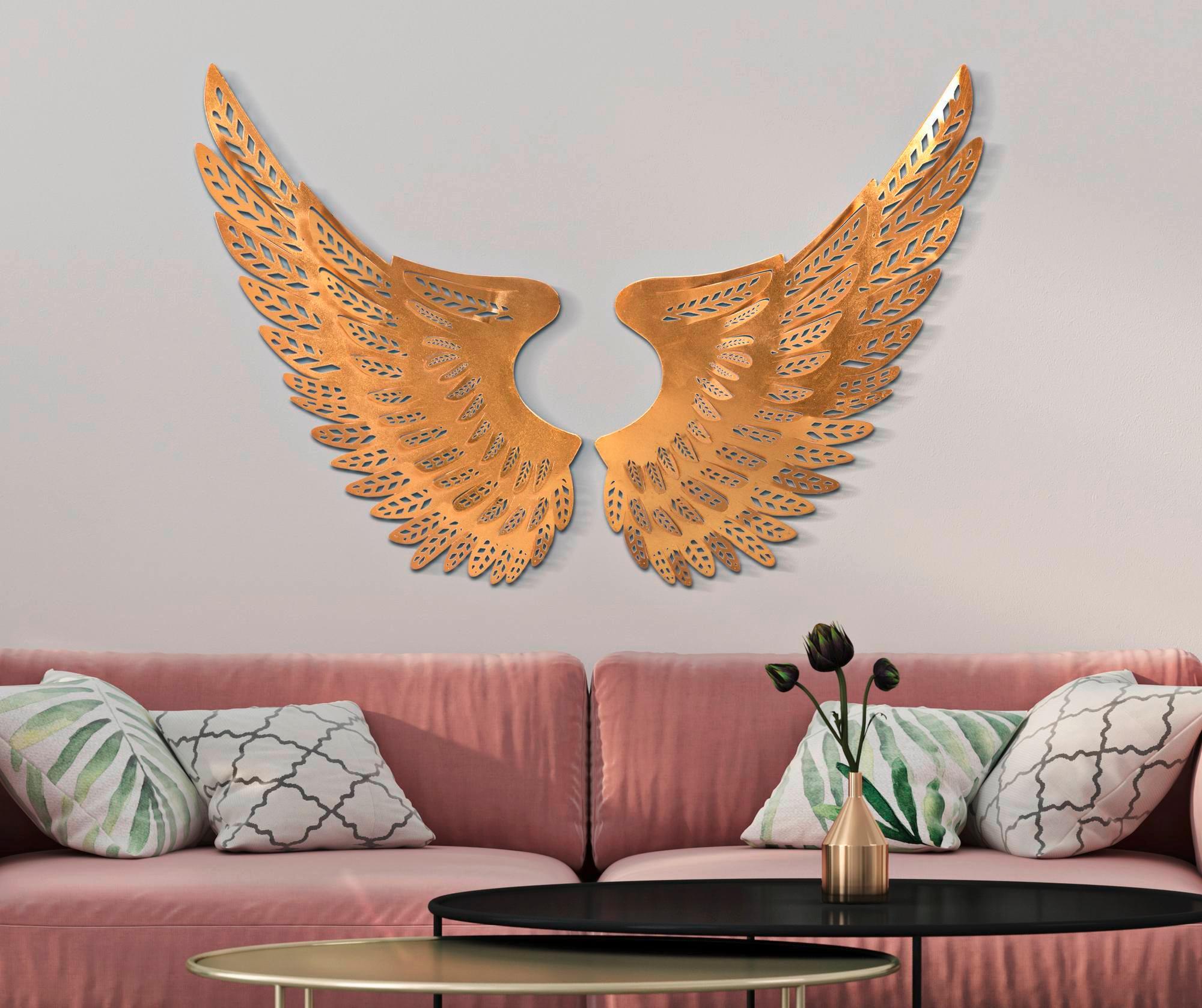 Wanddeko Ali Light Goldfarben B: 43,5 Cm - Goldfarben, Basics, Metall (43.5/90/3.5cm)