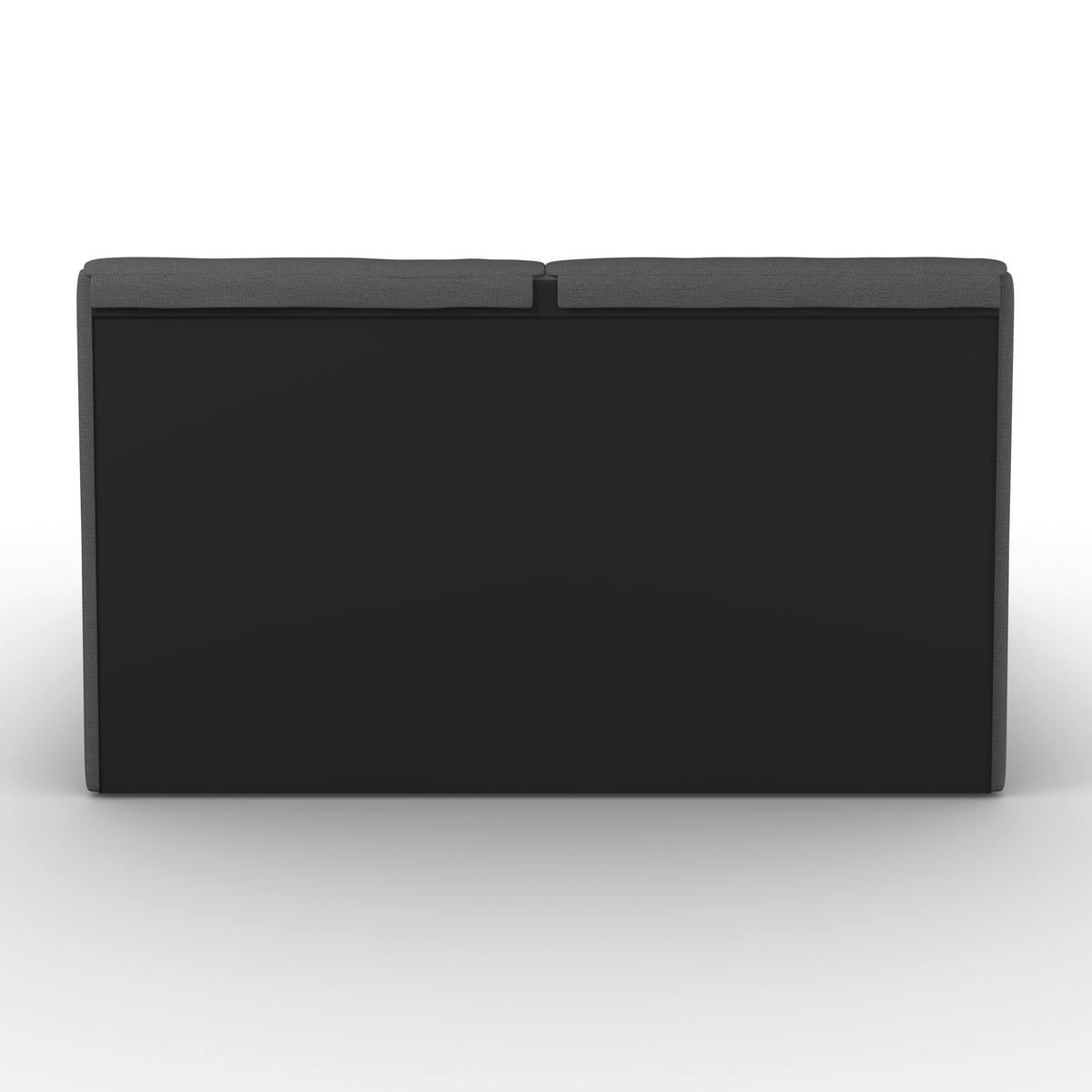 Čalúnená posteľ PERLA 180x200 cm, tmavosivá - čierna/prírodná farba, Modern, drevo/textil (180/200cm) - Bessagi Home