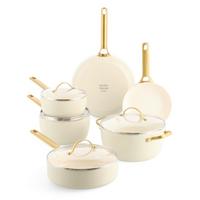 Kochtopfset 6-Teilig. creme/Gold - Goldfarben/Creme, Basics, Glas/Metall - GreenPan