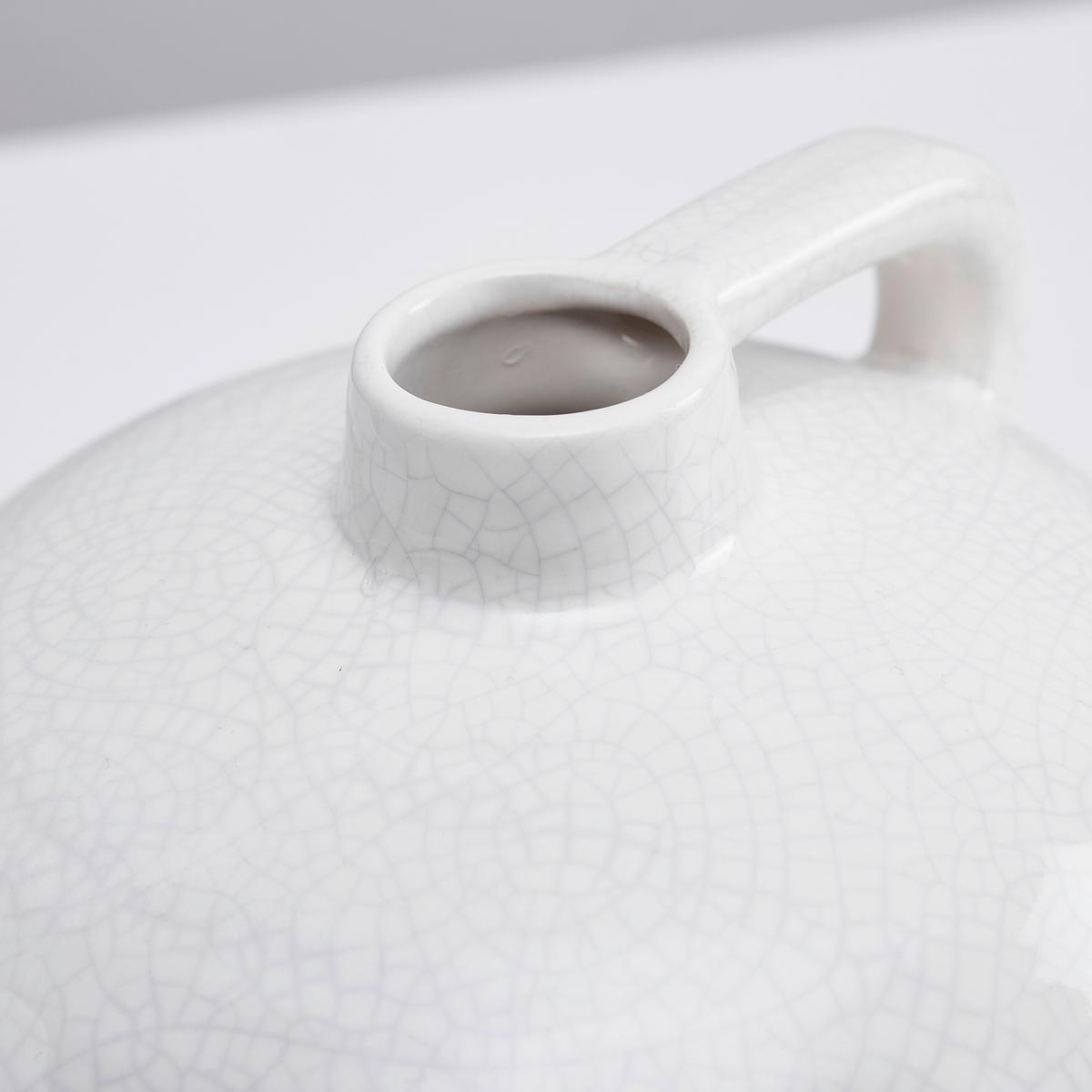 Kameninová váza REZZO P: 22,5 cm - šedá/bílá, Moderní, keramika (22,5/21cm) - Bessagi Home