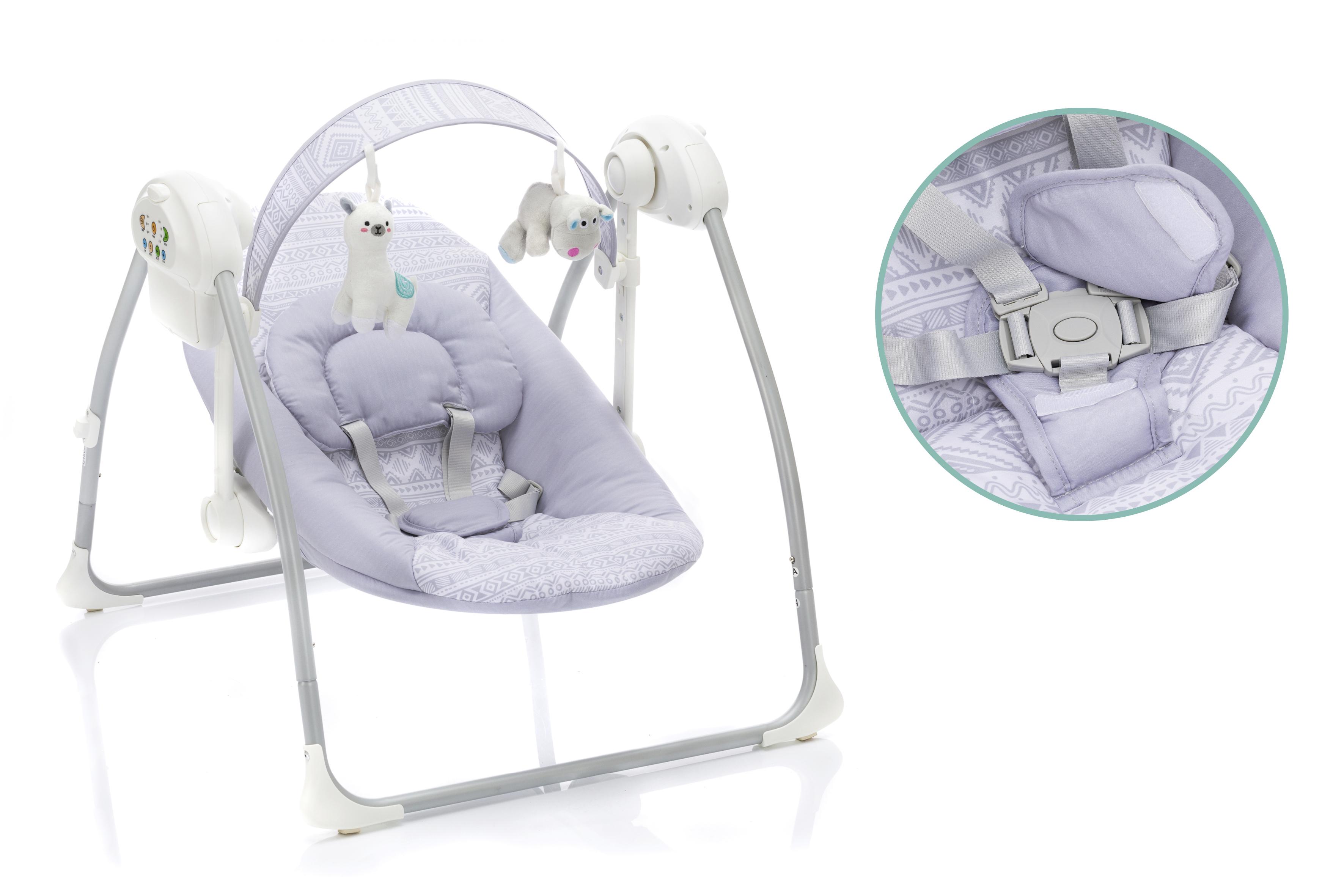 MP3-Player integriert Wupyi2018 Babywiege elektrisch mit Moskitonetz geeignet für Babys unter 18 Monaten drei Schaukel-Modi 