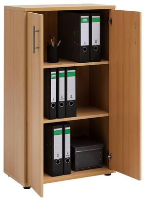 Aktenregal mit zwei Drehtüren Aktenschrank in Buche Dekor