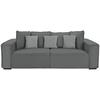 Bigsofa Mit Kissen Surf, Mikrofaser - Hellgrau/Grau, MODERN, Holz/Textil (244/62/117cm) - Luca Bessoni