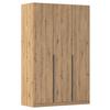 Drehtürenschrank Alabama Eiche Dekor B: 136 cm - Eiche Artisan, MODERN, Holzwerkstoff (136/229/54cm) - Rauch Möbel